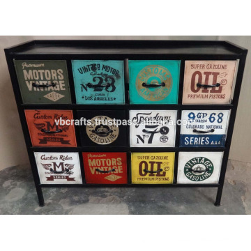 industrial metal cabinet vintage painting